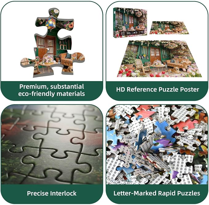 Garden Retreat Puzzles for Adults 1000 Pieces, Challenging Jigsaw Puzzles for - Image 6