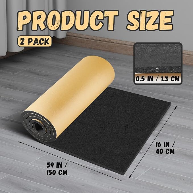 Pangda 2 Pieces 59 x 16 x 1/2 Inch Extra Large Marine Foam Roll Closed Cell - Image 2