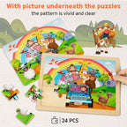 SYNARRY Large Animals Wooden Puzzles - Image 3