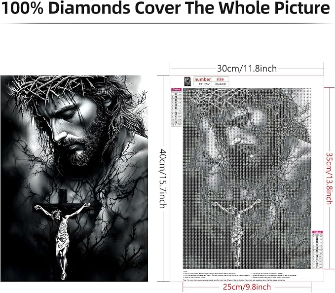 Lxmsja Jesus Cross Diamond Art Kits - Image 6