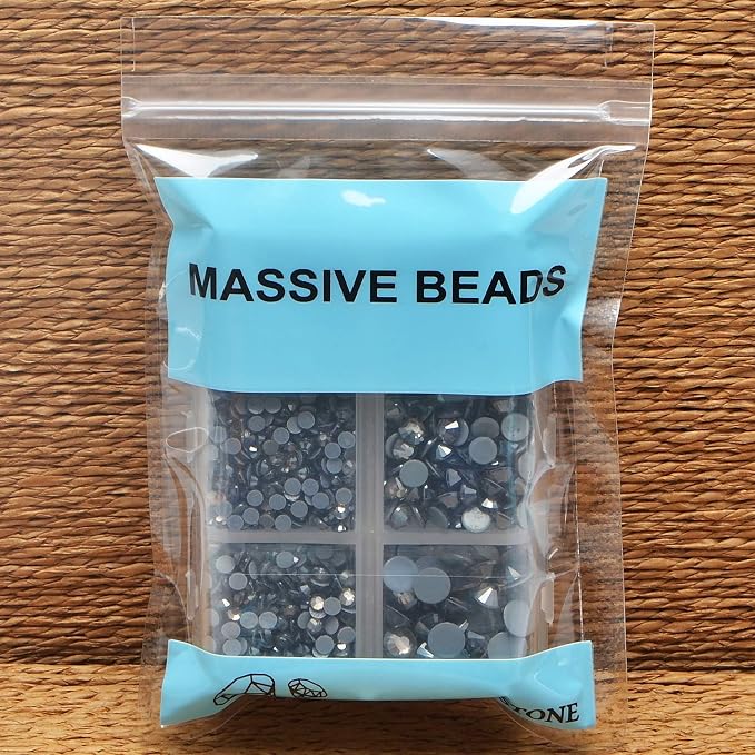 4000Pcs Mixed Size Hot Fix Round Crystals Gems Glass Stones Hotfix Flat Back - Image 4