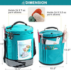 MYBAGZING Expandable Yarn Storage Organizer, Crochet Bag & Yarn Tote - Image 4
