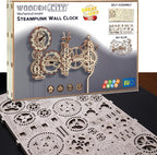 WOODEN.CITY Steampunk Wall Clock Kit – 3D Wooden Puzzle - Image 9