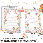 Fairy First Birthday Invitations, 25 Double-Sided Invitation Cards - Image 2