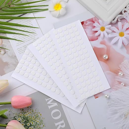JANYUN 225 Pieces Double Sided Sticky Dot Stickers Removable Round Putty Clear - Image 6