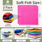 Hot Pink Soft Felt Sheets for Crafts, 1.6mm Thick, Handmade Crafts, DIY Projects - Image 3