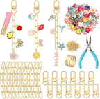 AUGSUN 189Pcs Keychain Making Kit Assorted DIY Keychain Craft | Colorful Key by AUGSUN