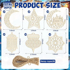 36PCS Wooden Ramadan Decorations Eid Islam Mubarak Ornaments Mubarak Hanging - Image 7
