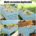 Smiry Rectangle Table Cloth, Waterproof Vinyl Tablecloth - Image 6
