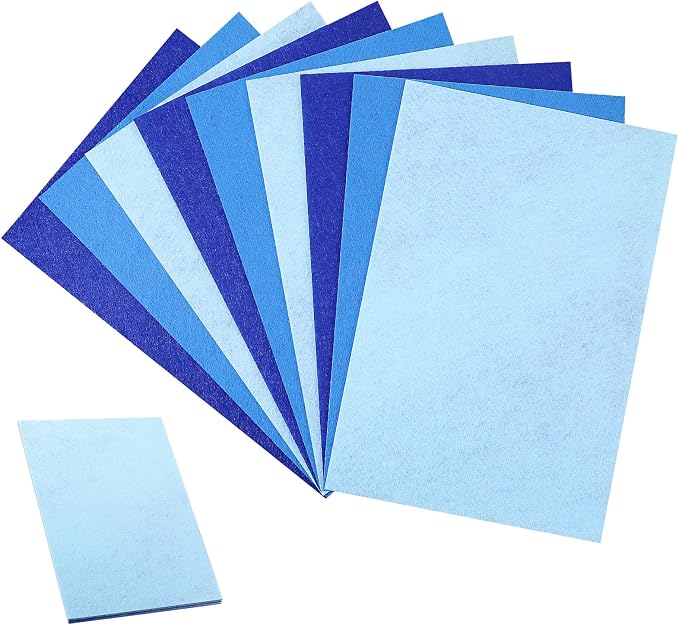 Felt Sheets for Crafts 9PCS 11.8 * 7.9in Wool Stiff Felt Sheets Soft Fabric by DIVINA+VITAE