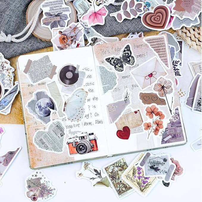 120Pcs Vintage Aesthetic Stickers - Image 2