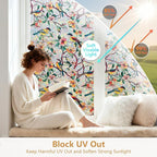 Kromapolis Window Privacy Film, Stained Glass Sticker Floral Window Clings - Image 6