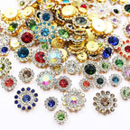 100pcs Sew on Rhinestones Crystals Glass Gems Metal Claw Mixed 8mm 10mm 12mm by UYTRDVG