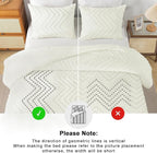 Andency Ivory Comforter Set Full Size, Boho Soft Warm Tufted Bedding Comforter - Image 5