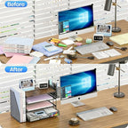 OPNICE Desk Organizer, 4-Tier Desktop File Organizer - Image 2