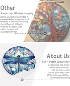 Acrylic Puzzle Suncatcher, Lotus Pond Dragonfly Sun Catcher - Image 5