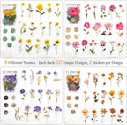320PCS Pre-Cut Small Floral Stickers Set - Image 7