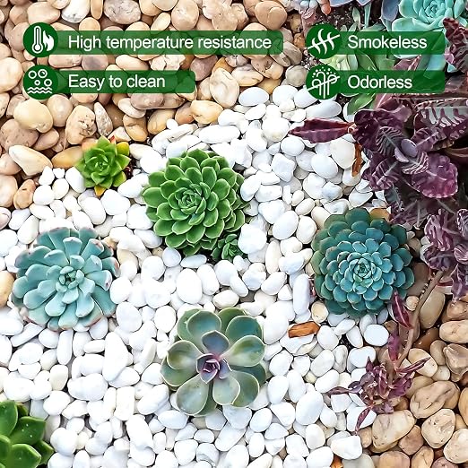 5 lb Jade Pebbles for Indoor Plants, 3/8 Inch Polished Decorative Pebbles for - Image 6