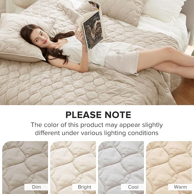 Comfort Spaces Queen Quilt Set Modern Reversible Ogee Coverlet Queen Bedding - Image 8