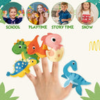 COcnny Dinosaur Finger Puppets Craft- 11pcs Dinosaur Felt Finger Puppet - Image 6