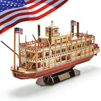 CubicFun 3D Puzzle Mississippi Steamboat Model Kit Gift by CubicFun
