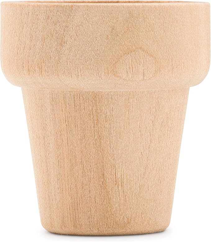 Woodpeckers Small Wooden Flower Pot 1-9/16-inch x 1-1/2-inch - Image 4