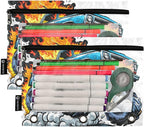 Truck Fire Pencil Pouch for 3 Ring Binder, 2 Pack Waterproof Pencil Bags Clear - Image 2