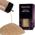Renfio Holographic Ultra Fine Glitter Powder Metallic Resin Glitter 2.11 Oz PET by Renfio