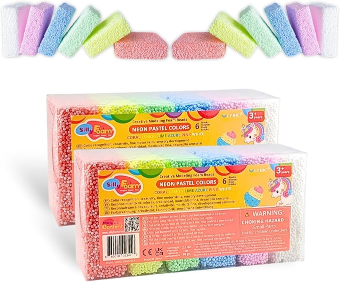 Silly Foam, Creative Modeling Foam Beads, Arts & Crafts, Sensory Play, Travel by SillyFoam