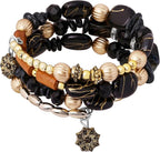 MINACHI Summer Boho Retro Style Multilayer Wrap Irregular Beads by MINACHI