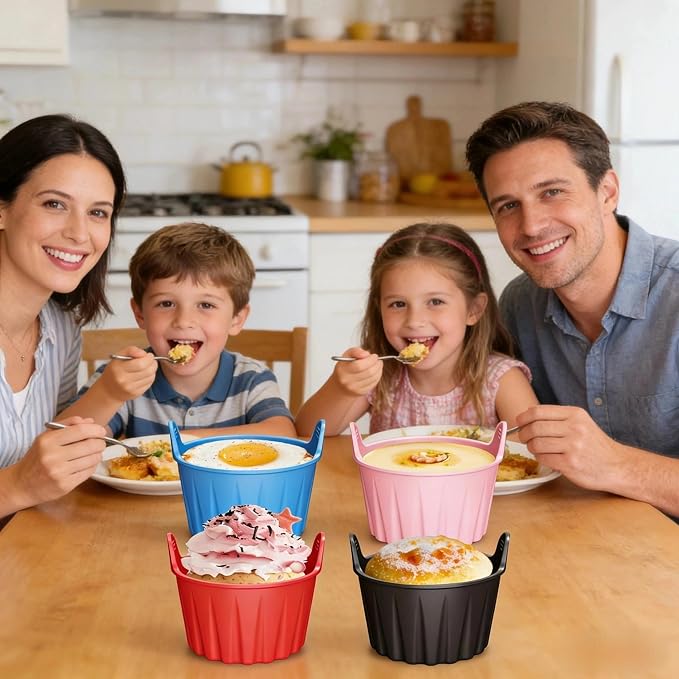 Air Fryer Baking Cups Ideal for Cupcakes, Eggs & Desserts. | Food-Grade - Image 3