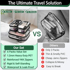 6 Pack Black Clear Hard Shell Beauty Organizer, 1.2mm Heavy Duty Crush-Proof - Image 2