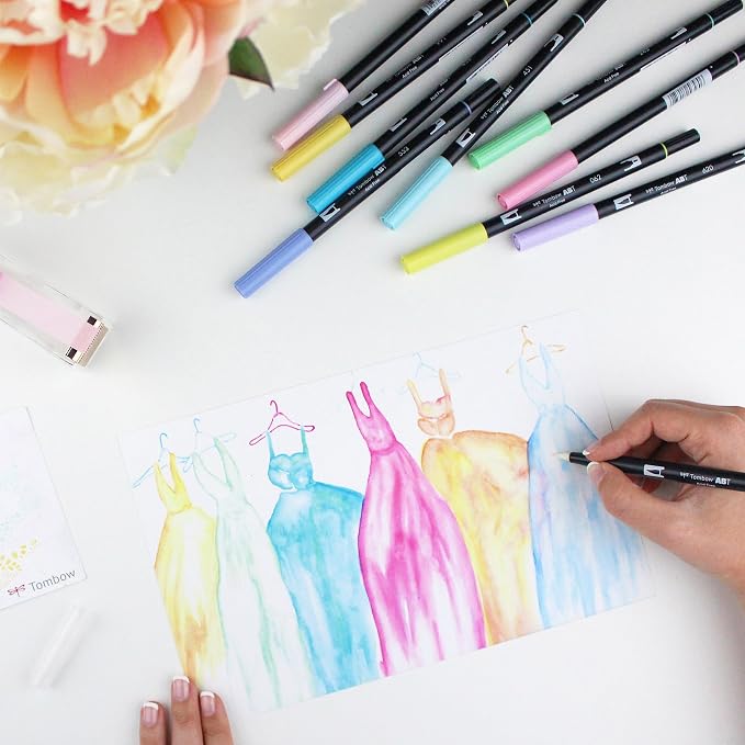 Tombow 56187 Dual Brush Pen Art Markers, Brush and Fine Tip Markers - Image 2