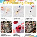 Flowers Paint by Numbers for Adult, Disco Paint by Numbers Kit for Adults - Image 9