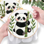 ERKOON Embroidery Kit for Beginners, 2 Set Flower Cross Stitch Set Include - Image 5
