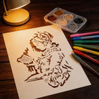 TIAMECH A4 Reusable Vintage Reading Girl Stencil - Image 6