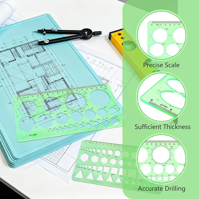 3PCS Circle Template，Plastic Circle Stencils, Geometric Circle Template - Image 4