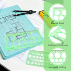 3PCS Circle Template，Plastic Circle Stencils, Geometric Circle Template - Image 4