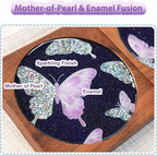 Wooden Coasters Craft Kits – Filigree Enamels Painting DIY Coasters Art - Image 5