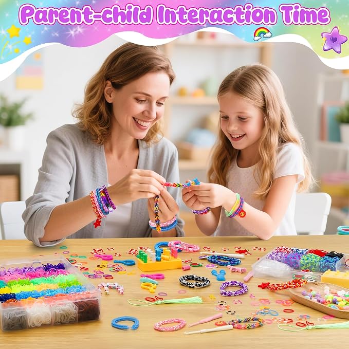 UUEMB 10000+ Rubber Band Bracelet Kit, Colorful Loom Bracelet Making Kit - Image 6