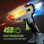WORKPRO 20V Cordless Hot Melt Glue Gun Kit, 2.0 Ah Li-ion Battery Powered - Image 3