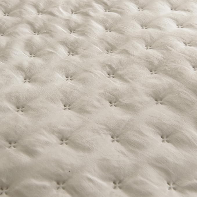 ROARINGWILD Beige Queen Size Quilt Bedding Set - Image 5