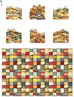 Patchwork Autumn Landscape Cotton Fabric Panel – 6 Designs + Bonus Sheet by FabricsTown