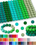 FIVEIZERO 160PCS 15mm Round Silicone Beads, Wear-resistant, Easy-clean by FIVEIZERO