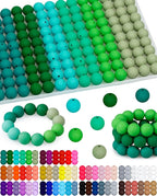 FIVEIZERO 160PCS 15mm Round Silicone Beads, Wear-resistant, Easy-clean by FIVEIZERO