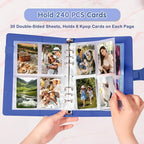 A5 Kpop Photocard Binder, PU Leather 6-Ring Album - Image 2
