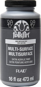 FolkArt Multi-Surface Satin Acrylic Paint in Assorted Colors, 16 oz, Medium by FolkArt