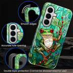 for Samsung Galaxy S26+ Case, Frog Stained Glass Pattern Glossy 2 in 1 - Image 2