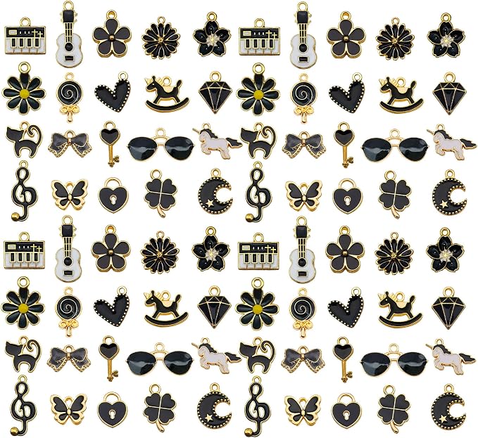 WOCRAFT 40pcs 20 pairs Assorted Enamel Bracelet Charms by WOCRAFT
