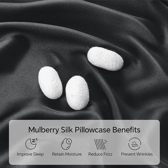 INFIIXSO Mulberry Silk Pillow Case King Size, Silk Pillowcase - Image 2